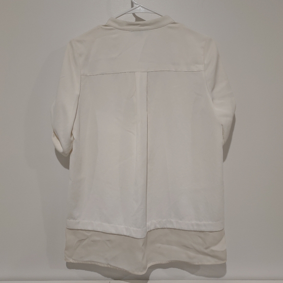 Vince cream blouse with half buttoned front and cuffed sleeves - S - Picture 6 of 7